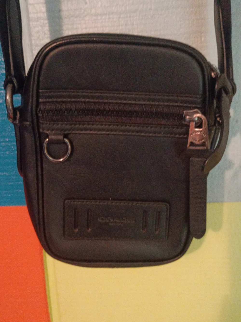 Men's Compact Crossbody Bag in Black